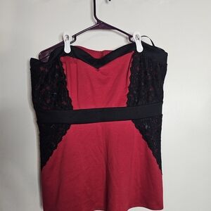 Torrid Vibrant Red Tube Top Strapless